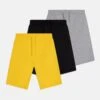 Friboo 3 Pack Unisex - Trainingsbroek - Black/Yellow/Light Grey