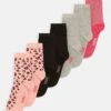 Friboo Girls 7 Pack - Sokken - Grey/Pink/Black