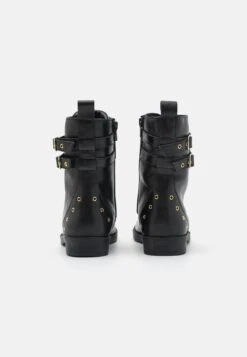 Friboo Leather Booties - Veterboots - Black -Friboo ce3677e3fb4f4602a732ba52cd39d853